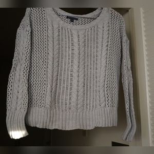 American Eagle Gray Knit Sweater